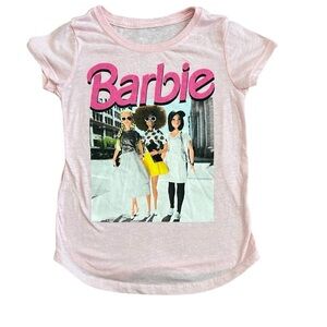 Barbie Pink Short Sleeve Tee with Graphic Design